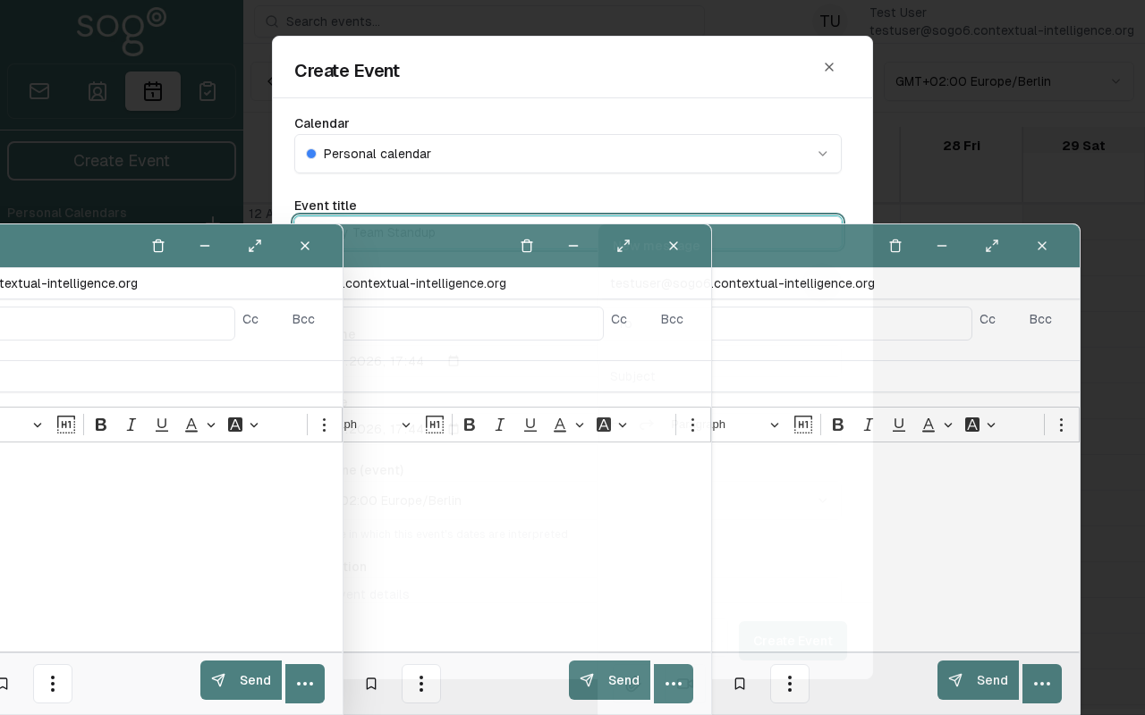 Configuring weekly recurrence in SOGo 6