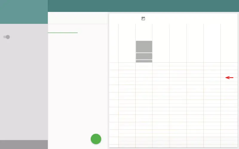 Free/busy grid showing colleague availability