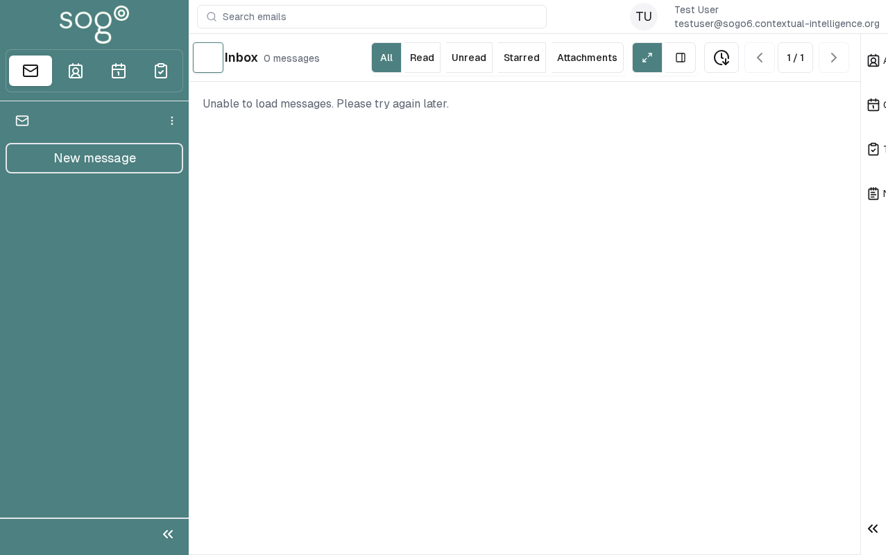 Opening and using global search in SOGo 6